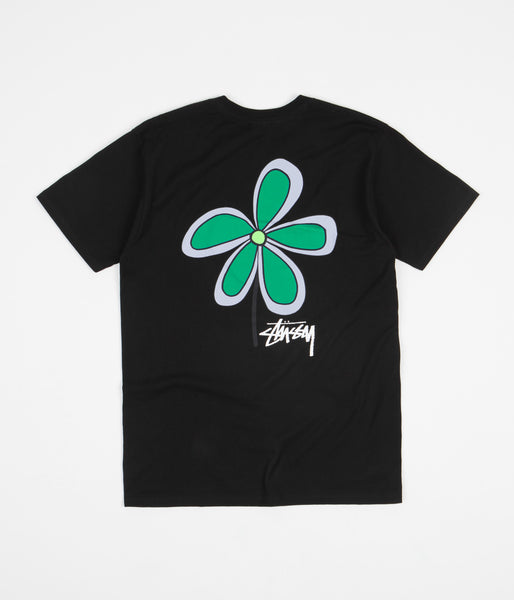 Stussy Flower TShirt Black Flatspot