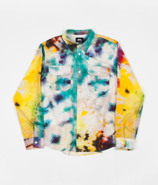 STUSSY 18AW TIE DYE L/S WORK SHIRT 定価約3万（Stussy Tie Dye Long 