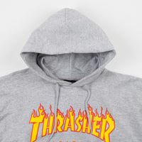 Thrasher Flame Logo Hoodie - Heather Grey thumbnail