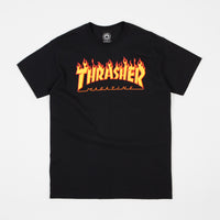 Thrasher Flame Logo T-Shirt - Black thumbnail