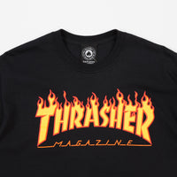 Thrasher Flame Logo T-Shirt - Black thumbnail