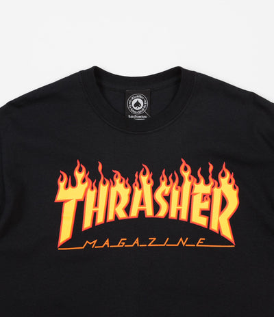 Thrasher Flame Logo T-Shirt - Black