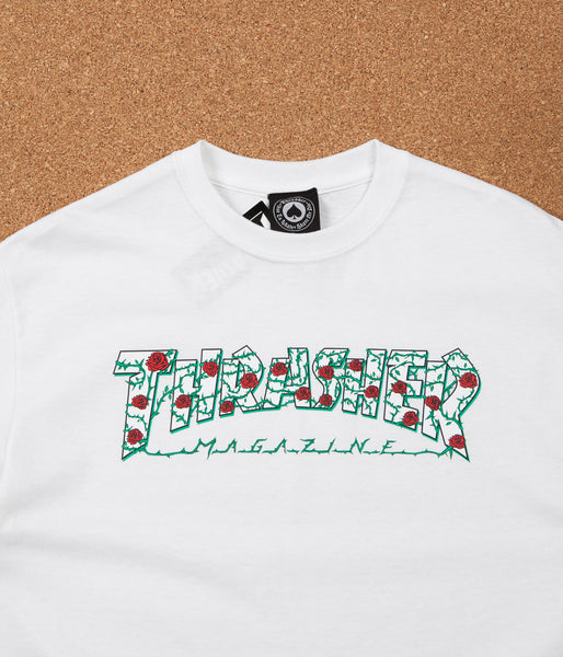 Thrasher white rose hoodie hotsell