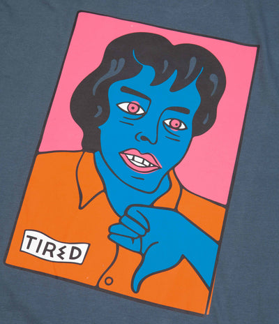 Tired Thumb Down T-Shirt - Orion Blue