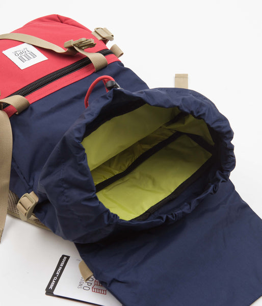 Topo Designs Classic Rover Pack Navy Red Flatspot