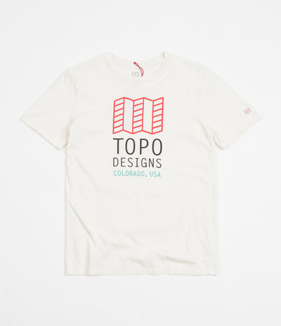 Topo Designs Original Logo T-Shirt in Natural