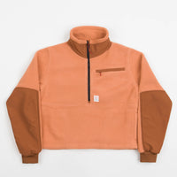 Topo Designs Womens Mountain Pullover Fleece - Rust / Brick thumbnail