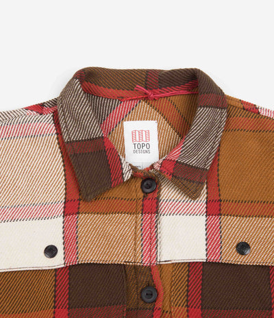 Topo Designs Womens Mountain Shirt Jacket - Brown / Natural Plaid