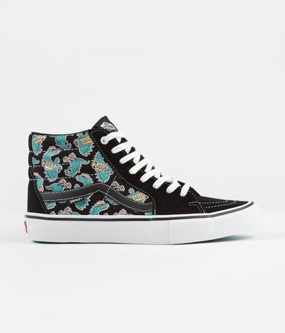 Vans Sk8 Hi Pro Shoes Vanosaur Black Flatspot