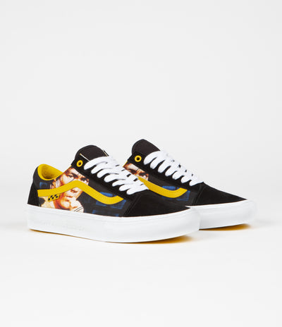 Vans Skate Old Skool Shoes in (Bruce Lee) Black and Yellow