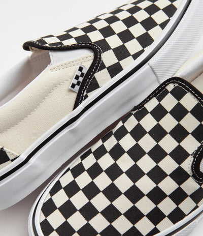 Vans Skate Slip-On Shoes - (Checkerboard) Black / Off White