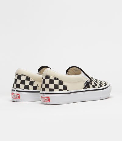 Vans Skate Slip-On Shoes - (Checkerboard) Black / Off White