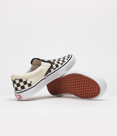 Vans Skate Slip-On Shoes - (Checkerboard) Black / Off White