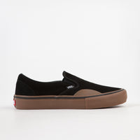 Vans Slip On Pro Shoes in (Rubber) Black and Gum thumbnail
