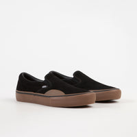 Vans Slip On Pro Shoes in (Rubber) Black and Gum thumbnail