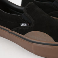 Vans Slip On Pro Shoes in (Rubber) Black and Gum thumbnail