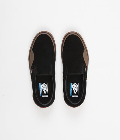 Vans Slip On Pro Shoes in (Rubber) Black and Gum