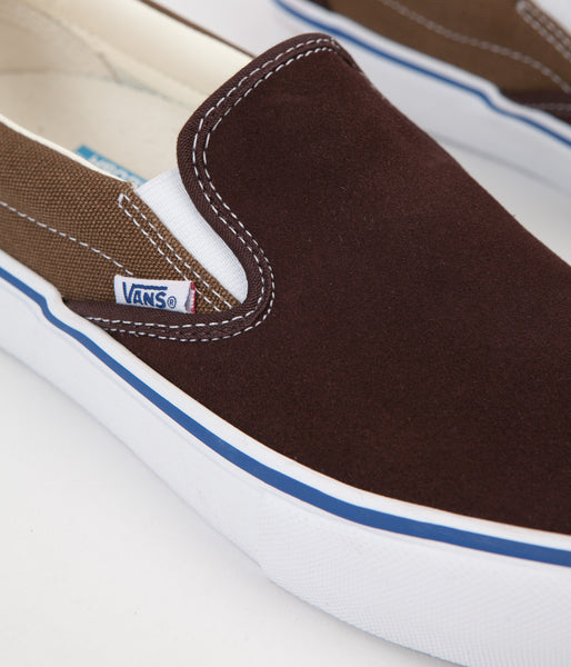 バンズ VANS SLIP-ON PRO 27,5cm Coffeebean Vans Slip On Pro Two Tone Shoes - Coffee Bean / Teak | flatspot
