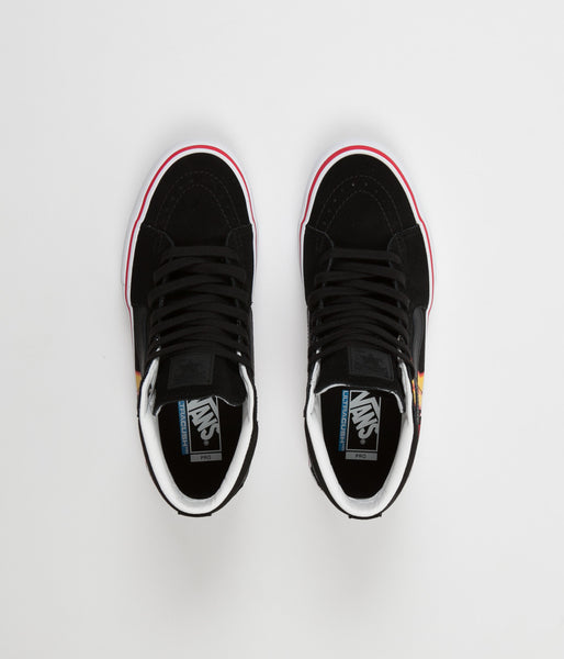 Vans x Thrasher Skate Hi Pro Shoes Black Flatspot