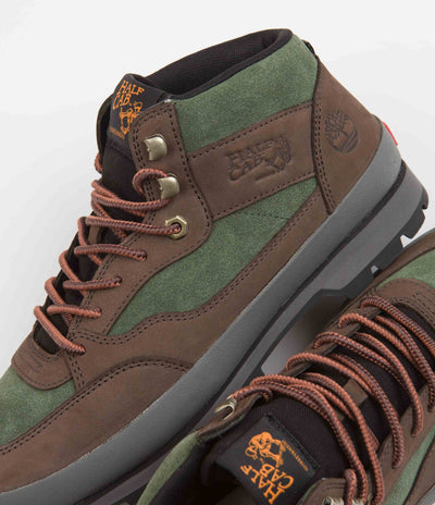 Vans x Timberland Half Cab Hiker Shoes in Green and Brown