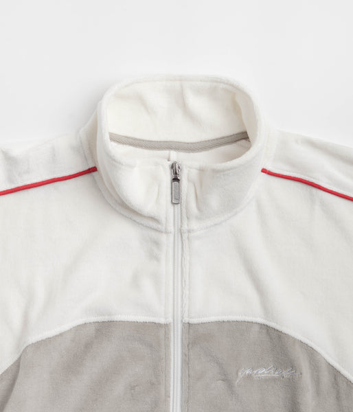 Yardsale Velour Track Jacket - Cream | Flatspot