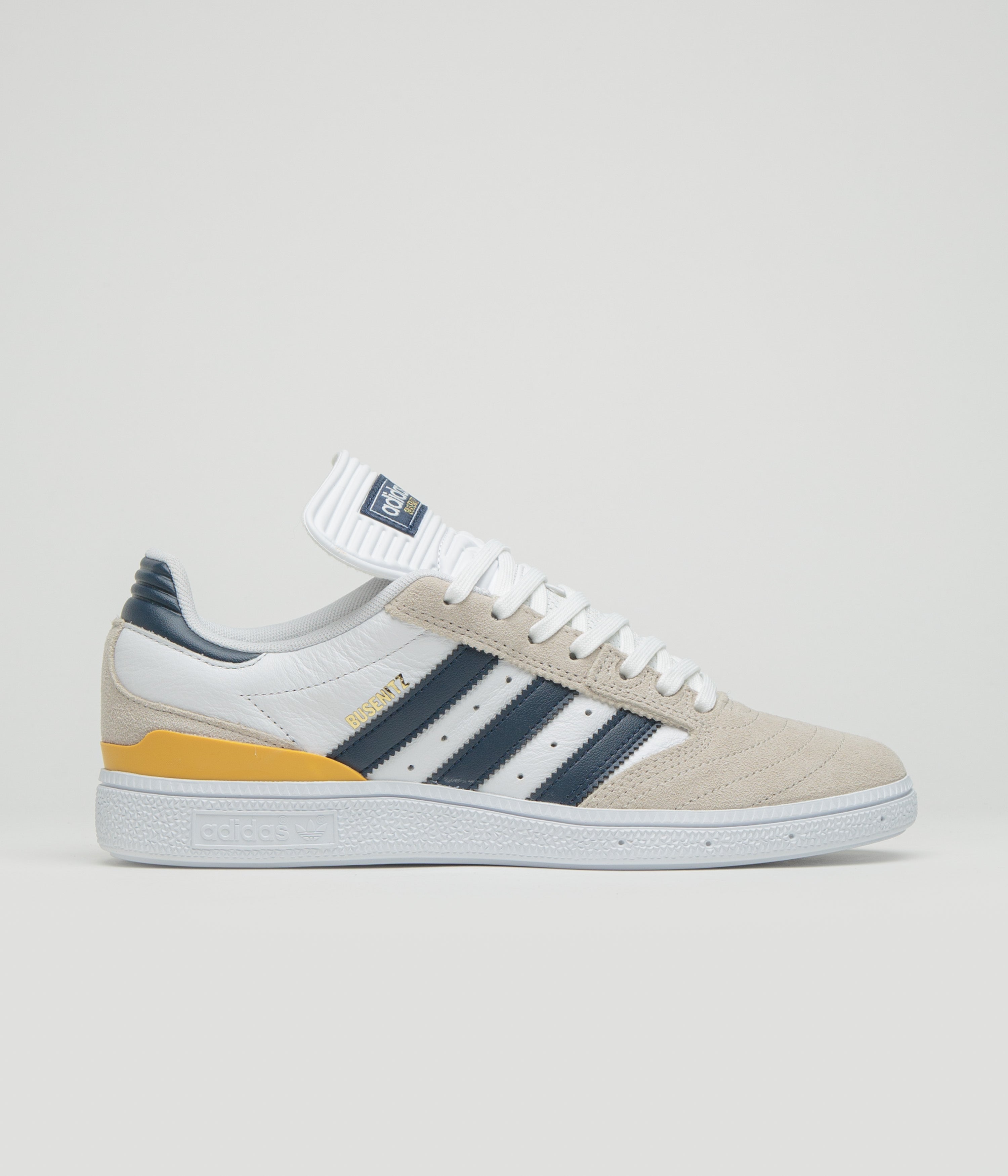Adidas Busenitz Shoes in Clear Brown and Collegiate Navy / FTWR White