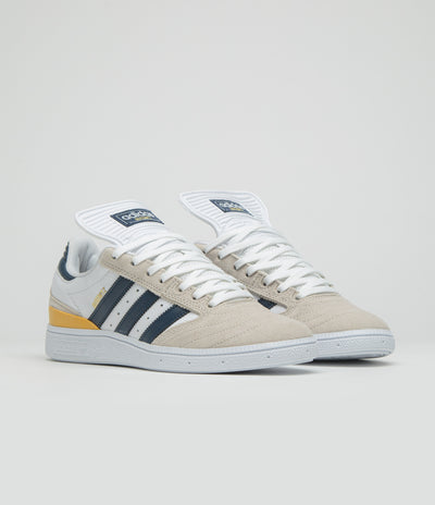 Adidas Busenitz Shoes in Clear Brown and Collegiate Navy / FTWR White