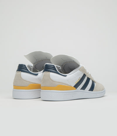 Adidas Busenitz Shoes in Clear Brown and Collegiate Navy / FTWR White