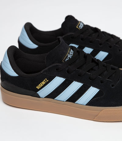 Adidas Busenitz Vulc II Shoes in Core Black and Clear Sky / Gum4