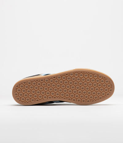 Adidas Busenitz Vulc II Shoes in Core Black and Clear Sky / Gum4