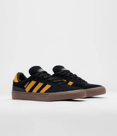 Adidas Busenitz Vulc II Shoes in Core Black and Preloved Yellow / Gum4
