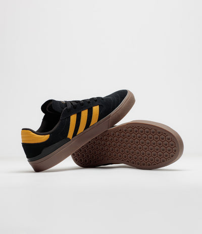 Adidas Busenitz Vulc II Shoes in Core Black and Preloved Yellow / Gum4