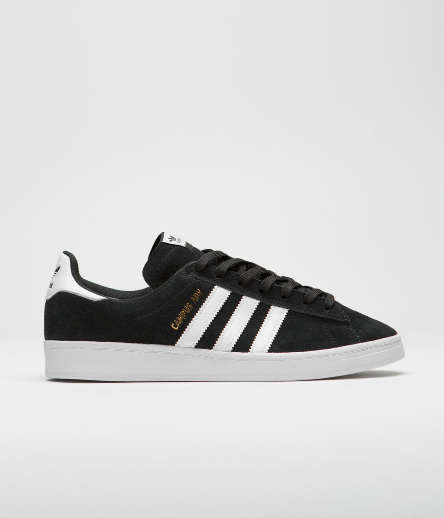 Adidas Campus ADV Shoes in Core Black and White / White