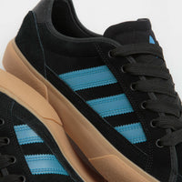 Adidas Court TNS Premiere Shoes in Core Black and Lucid Ray Blue / Gum4 thumbnail