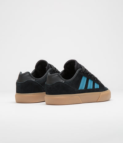 Adidas Court TNS Premiere Shoes in Core Black and Lucid Ray Blue / Gum4