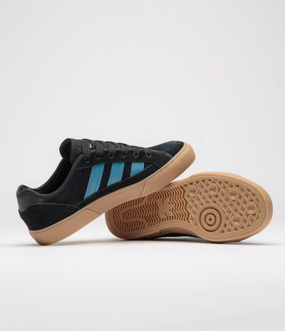 Adidas Court TNS Premiere Shoes in Core Black and Lucid Ray Blue / Gum4