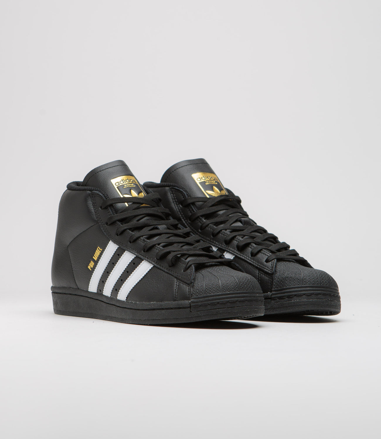 Adidas Pro Model ADV Shoes - Core Black / FTWR White / Gold Metallic | Flatspot Adidas Pro Model ADV Shoes - Core Black / FTWR White / Gold Metallic | Flatspot