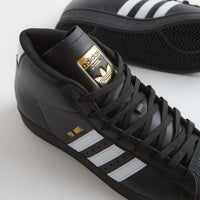 Adidas Pro Model ADV Shoes in Core Black and FTWR White / Gold Metallic thumbnail
