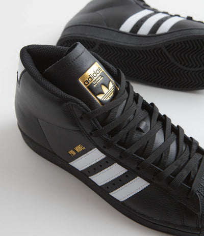 Adidas Pro Model ADV Shoes in Core Black and FTWR White / Gold Metallic