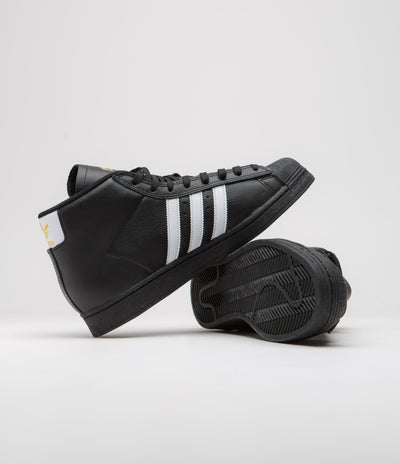 Adidas Pro Model ADV Shoes in Core Black and FTWR White / Gold Metallic