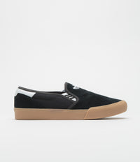 Adidas Shmoofoil Slip Shoes in Core Black and FTWR White / Gum4