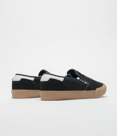 Adidas Shmoofoil Slip Shoes in Core Black and FTWR White / Gum4