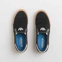 Adidas Shmoofoil Slip Shoes in Core Black and FTWR White / Gum4 thumbnail