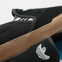 Adidas Shmoofoil Slip Shoes in Core Black and FTWR White / Gum4 thumbnail