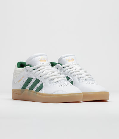 Adidas Tyshawn Shoes in FTWR White and Collegiate Green / Gum4