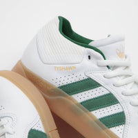 Adidas Tyshawn Shoes in FTWR White and Collegiate Green / Gum4 thumbnail
