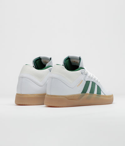 Adidas Tyshawn Shoes in FTWR White and Collegiate Green / Gum4
