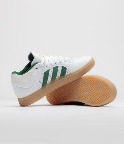 Adidas Tyshawn Shoes in FTWR White and Collegiate Green / Gum4