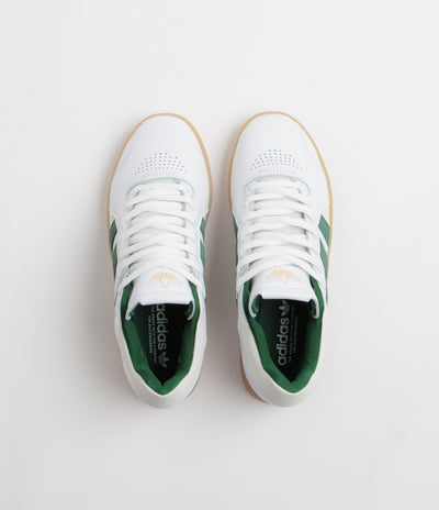 Adidas Tyshawn Shoes in FTWR White and Collegiate Green / Gum4