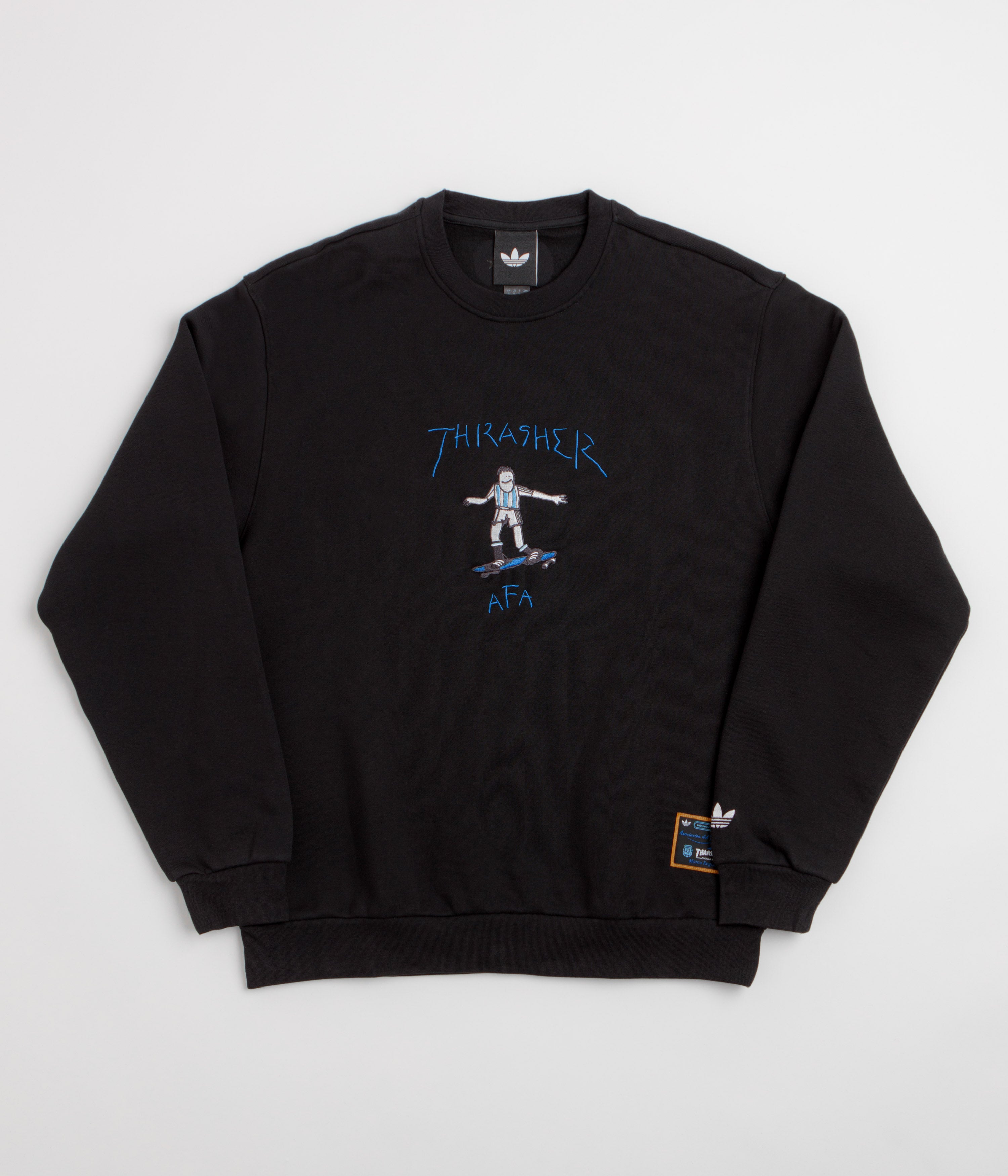 Adidas x Thrasher x AFA Gonz Crewneck Sweatshirt in Black